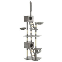 Syfax Katzen-Kratzbaum aus Holzwerkstoff mit Sisal in Grau, 230-260 cm – Bild 1 von 1