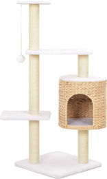 Syfax Katzen-Kratzbaum aus Seegras, Sisal und Plüsch in Braun – Bild 1 von 1