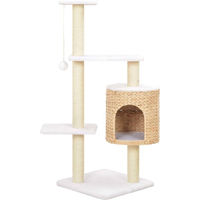 Produktbild von Syfax Katzen-Kratzbaum aus Seegras, Sisal und Plüsch in Braun