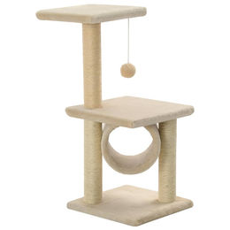 Syfax Katzen-Kratzbaum aus Sisal in Beige 65 cm – Bild 1 von 1