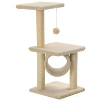 Produktbild von Syfax Katzen-Kratzbaum aus Sisal in Beige 65 cm