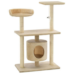 Syfax Katzen-Kratzbaum aus Sisal in Beige 95 cm – Bild 1 von 1