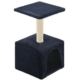 Syfax Katzen-Kratzbaum für Kitten aus Sisal und Plüsch Blau 55 cm – Bild 1 von 2