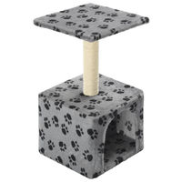 Produktbild von Syfax Katzen-Kratzbaum für Kitten aus Sisal und Plüsch Grau 55 cm