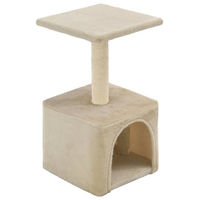 Produktbild von Syfax Katzen-Kratzbaum für Kitten aus Sisal und Plüsch in Beige 55 cm