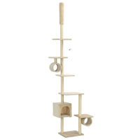 Produktbild von Syfax Katzen-Kratzbaum mit Sisal-Kratzsäulen in Beige 260 cm