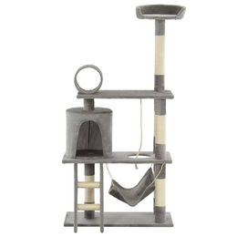 Syfax Katzenbaum mit Sisal-Kratzsäulen 140 cm Grau – Bild 1 von 1