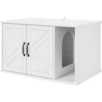 Produktbild von Syfax Katzenhaus aus Holzwerkstoff in Glänzend Weiß 85 x 55 x 50,5 cm