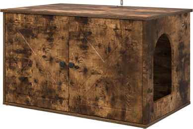 Syfax Katzenhaus aus Holzwerkstoff in Räuchereiche 85 x 55 x 50,5 cm – Bild 1 von 1