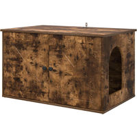 Produktbild von Syfax Katzenhaus aus Holzwerkstoff in Räuchereiche 85 x 55 x 50,5 cm