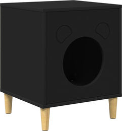 Syfax Katzenhaus aus Holzwerkstoff in Schwarz 42,5 x 40 x 53 cm – Bild 1 von 3