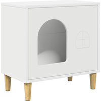 Produktbild von Syfax Katzenhaus aus Holzwerkstoff in Weiß 51 x 30 x 52 cm