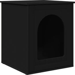Syfax Katzenhaus Schwarz aus Holzwerkstoff 53 x 52 x 62 cm – Bild 1 von 1