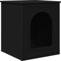 Produktbild von Syfax Katzenhaus Schwarz aus Holzwerkstoff 53 x 52 x 62 cm
