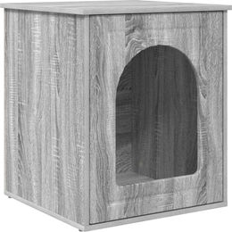 Syfax Katzenhaus Sonoma-Grau aus Holzwerkstoff 53 x 52 x 62 cm – Bild 1 von 1