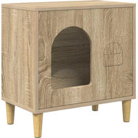 Produktbild von Syfax Katzenhaus Sonoma Kratzbaum aus Holzwerkstoff mit Sisal in Braun und Beige 51 x 30 x 52 cm