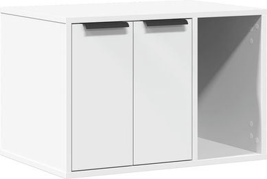 Syfax Katzenhaus und Katzentoilette Versteck als Beistelltisch aus Holzwerkstoff in Weiß 60x40x40 cm – Bild 1 von 1