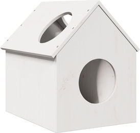 Syfax Katzenhaus Weiß aus Massivholz Kiefer 41x50x50 cm – Bild 1 von 1