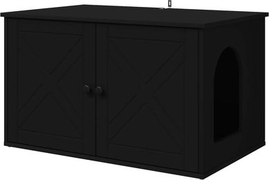 Syfax Katzenhöhle Schwarz aus Holzwerkstoff Polyester und Sisal – Bild 1 von 2