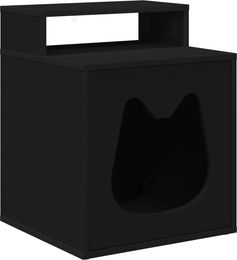 Syfax Katzenhöhle Schwarz aus Holzwerkstoff Polyester und Sisal 42,5 x 40 x 53,5 cm – Bild 1 von 2