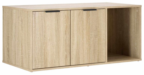 Syfax Katzenkiste Möbel aus Holz in Sonoma-Eiche 100 x 49 x 45 cm – Bild 1 von 2