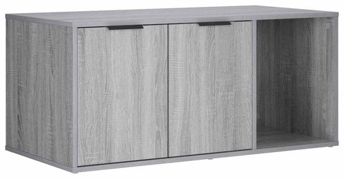 Syfax Katzenkiste Möbel in Sonoma-Grau aus Holz 100 x 49 x 45 cm – Bild 1 von 2