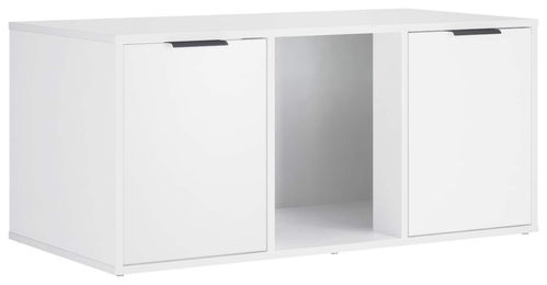 Syfax Katzenkiste Möbel Weiß 100 x 49 x 45 cm aus Holzwerkstoff – Bild 1 von 1