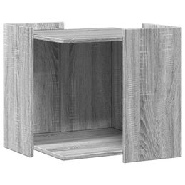 Syfax Katzenklo Möbel-Toilette Grau aus Holz 53x53x51 cm – Bild 1 von 3