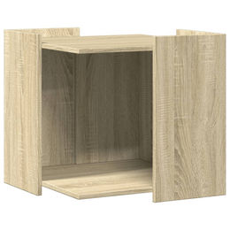 Syfax Katzenklo Möbel-Toilette Sonoma Eiche aus Holzwerkstoff 53x53x51 cm – Bild 1 von 3