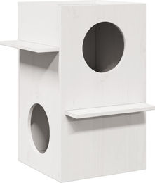 Syfax Kratzbaum für Katzen aus Holz in Weiß 43x43x60 cm – Bild 1 von 1
