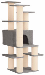 Syfax Kratzbaum für Katzen aus Holz und Polyester in Grau, 161 cm – Bild 1 von 2
