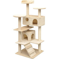 Produktbild von Syfax Kratzbaum für Katzen aus Holz und Sisal in Beige 125 cm