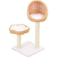 Produktbild von Syfax Kratzbaum für Katzen aus natürlichem Weidenholz in Braun und Beige