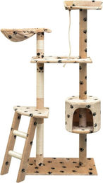 Syfax Kratzbaum für Katzen aus Sisal und Plüsch in Beige mit 150 cm Höhe – Bild 1 von 1