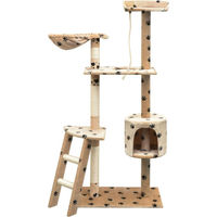 Produktbild von Syfax Kratzbaum für Katzen aus Sisal und Plüsch in Beige mit 150 cm Höhe