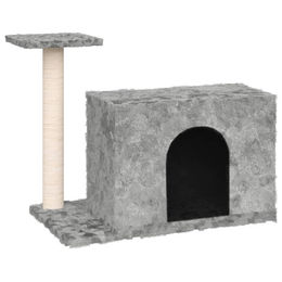 Syfax Kratzbaum für Katzen mit Sisal-Kratzsäule in Hellgrau 51 cm – Bild 1 von 1
