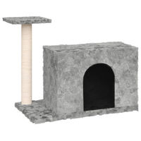 Produktbild von Syfax Kratzbaum für Katzen mit Sisal-Kratzsäule in Hellgrau 51 cm