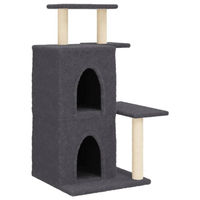 Produktbild von Syfax Kratzbaum für Katzen mit Sisal-Kratzsäulen Dunkelgrau 97 cm