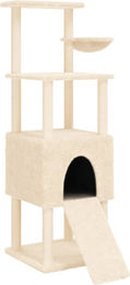 Syfax Kratzbaum für Katzen mit Sisal-Kratzsäulen in Creme 153 cm – Bild 1 von 1