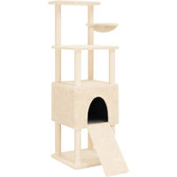 Produktbild von Syfax Kratzbaum für Katzen mit Sisal-Kratzsäulen in Creme 153 cm