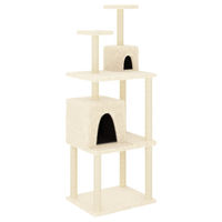 Produktbild von Syfax Kratzbaum für Katzen mit Sisal-Kratzsäulen in Creme 167 cm