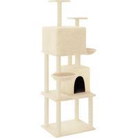 Produktbild von Syfax Kratzbaum für Katzen mit Sisal-Kratzsäulen in Creme 180 cm