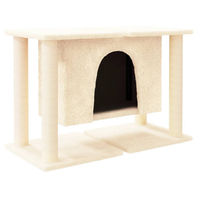 Produktbild von Syfax Kratzbaum für Katzen mit Sisal-Kratzsäulen in Creme 50 cm