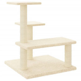 Syfax Kratzbaum für Katzen mit Sisal-Kratzsäulen in Creme 61 cm – Bild 1 von 1