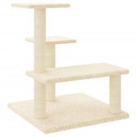 Produktbild von Syfax Kratzbaum für Katzen mit Sisal-Kratzsäulen in Creme 61 cm