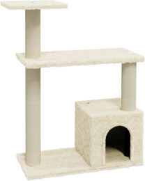 Syfax Kratzbaum für Katzen mit Sisal-Kratzsäulen in Creme 70 cm – Bild 1 von 1