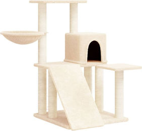 Syfax Kratzbaum für Katzen mit Sisal-Kratzsäulen in Creme 82 cm – Bild 1 von 1
