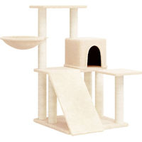 Produktbild von Syfax Kratzbaum für Katzen mit Sisal-Kratzsäulen in Creme 82 cm