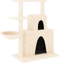 Syfax Kratzbaum für Katzen mit Sisal-Kratzsäulen in Creme 83 cm – Bild 1 von 1
