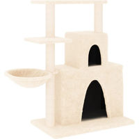 Produktbild von Syfax Kratzbaum für Katzen mit Sisal-Kratzsäulen in Creme 83 cm